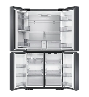 Samsung RF23A9671SG/AC 23 cu.ft. 36" Counter-Depth 4-Door Flex French Door Refrigerator with Beverage Center™ In Black Stainless Steel