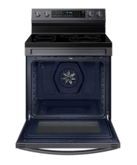 Samsung NE63A6711SG/AC 6.3 cu.ft. Freestanding Electric Range with True Convection and Air Fry In Black Stainless Steel