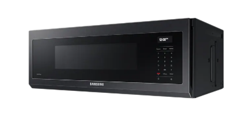 Samsung ME11A7710DG/AC 1.1 cu.ft. Low Profile Over the Range Microwave with 550CFM In Black Stainless Steel