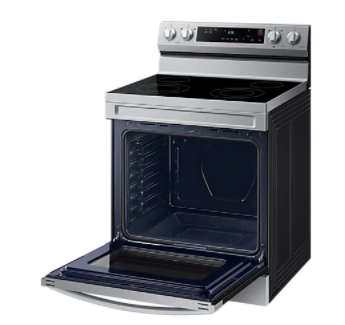 Samsung 30 inch wide 6.3 cu.ft. Freestanding Electric Range with Wi-Fi In Stainless Steel - NE63A6111SS/AC