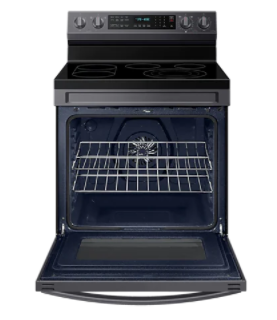 Samsung NE63A6711SG/AC 6.3 cu.ft. Freestanding Electric Range with True Convection and Air Fry In Black Stainless Steel