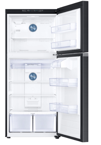 Samsung RT18M6213SG/AA 18 cu. ft. Top Freezer Refrigerator with FlexZone™ in Black Stainless Steel