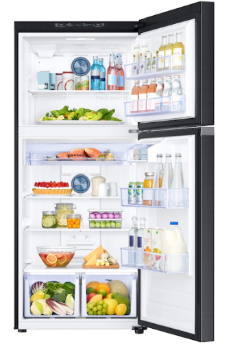 Samsung RT18M6213SG/AA 18 cu. ft. Top Freezer Refrigerator with FlexZone™ in Black Stainless Steel