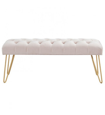 Inspire Vdara 401-833BSH Bench In Blush Pink/Gold