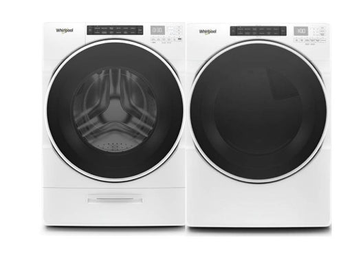 Whirlpool 27" wide 5.2 cu. ft. Front Load Washer and Matching 7.4 cu ft Electric Dryer 6620