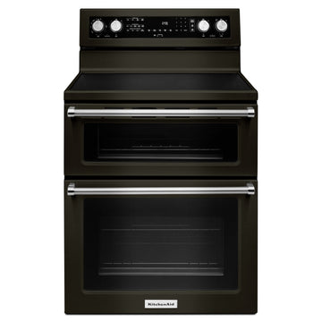 KitchenAid 30-Inch 5 Burner Electric Double Oven Convection Range