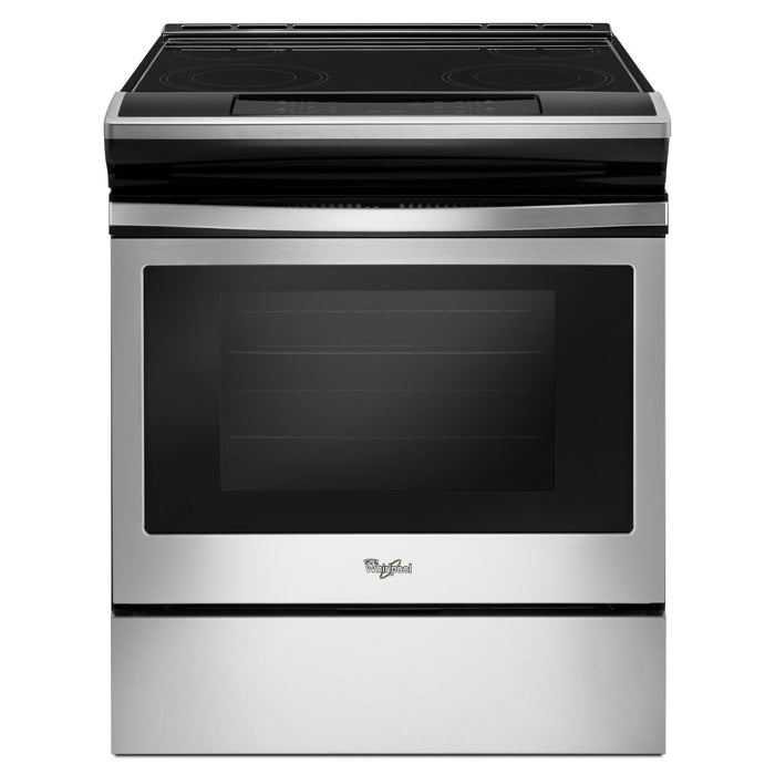 Whirlpool 4.8 cu. ft. guided Electric Front Control Range with the easy-wipe ceramic glass cooktop