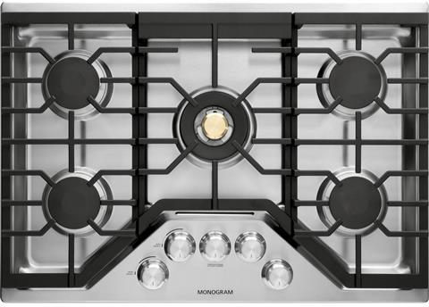 Monogram ZGU30RSLSS 30 Inch Natural Gas Cooktop with 5 Sealed Burners - Stainless Steel - Cooktop - Monogram - Topchoice Electronics
