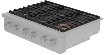 GE Cafe CGU366P2TS1 36" Commercial-Style Gas Rangetop