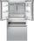 BOSCH B36CL81ENG 800 Series 36 Inch Freestanding 4 French Door Smart Refrigerator In Glass over Stainless Steel