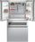 BOSCH B36CL81ENG 800 Series 36 Inch Freestanding 4 French Door Smart Refrigerator In Glass over Stainless Steel