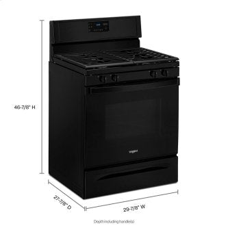 Whirlpool WFG515S0JB 5.0 cu. ft. Gas Range with Self-Cleaning Convection Oven in Black