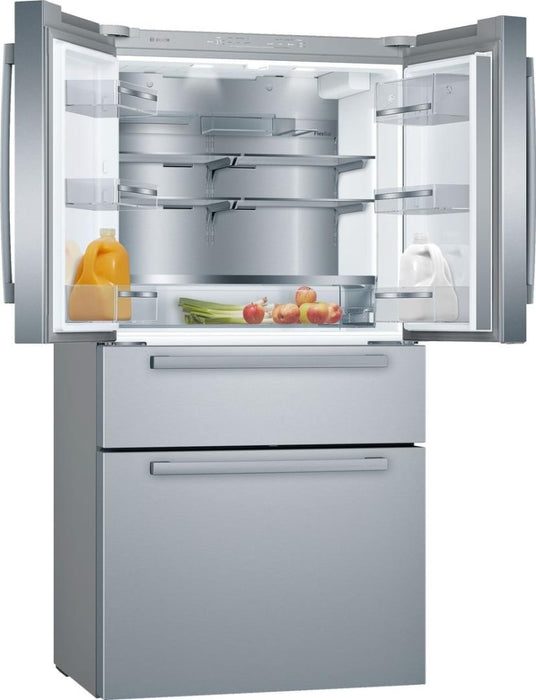 BOSCH B36CL80SNS - 800 Series 36 Inch Counter Depth French Door Smart Refrigerator In Stainless Steel