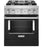 KitchenAid KFDC500JBK 30'' Smart Commercial-Style Dual Fuel Range with 4 Burners in Imperial Black