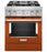KitchenAid KFDC500JSC 30'' Smart Commercial-Style Dual Fuel Range with 4 Burners in Scorched Orange