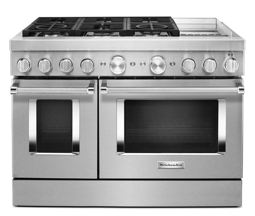 KitchenAid 48'' Commercial-Style Dual Fuel Range with Griddle - KFDC558JSS