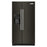 Kitchenaid KRSF705HBS 24.8 Cu Ft. Side-by-Side Refrigerator With Exterior Ice And Water And PrintShield Finish In Black
