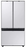 Samsung RF24BB6200APAA 36" BESPOKE Counter-Depth 3 Door French Door Refrigerator with Autofill Pitcher In No Panels
