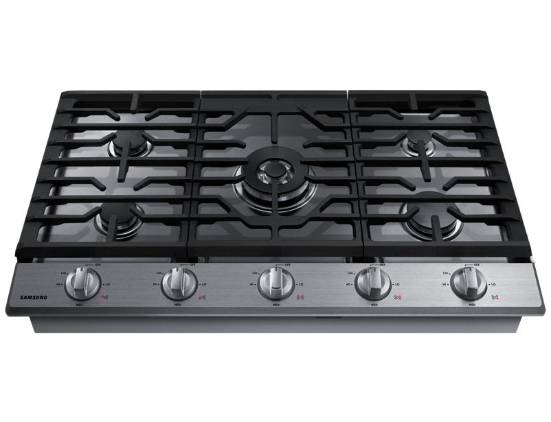 Samsung NA36K6550TS/AA 56000 BTU Gas Cooktop with 19K BTU Dual Burner - Stainless Steel - Cooktop - Samsung - Topchoice Electronics