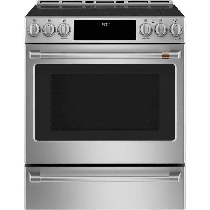 GE Cafe CCHS900P2MS1 30-Inch 5.7 cu ft Slide-In Front Control Induction and Convection Range In Stainless Steel