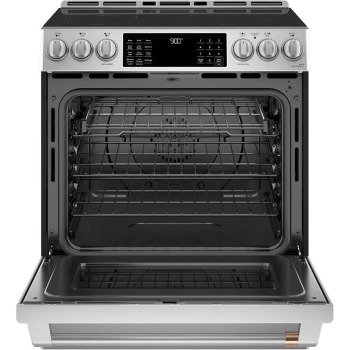 GE Cafe CCHS900P2MS1 30-Inch 5.7 cu ft Slide-In Front Control Induction and Convection Range In Stainless Steel