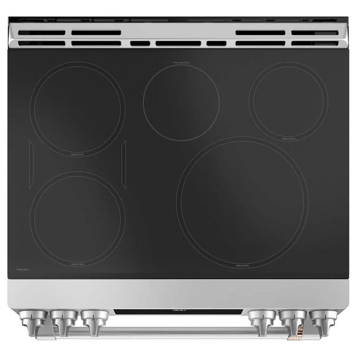 GE Cafe CCHS900P2MS1 30-Inch 5.7 cu ft Slide-In Front Control Induction and Convection Range In Stainless Steel