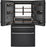 GE Cafe CVE28DP3ND1 ENERGY STAR® 27.8 Cu. Ft. 4- Door French-Door Refrigerator in Matte Black with Brushed Stainless Handles