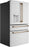 GE Cafe CVE28DP4NW2  Standard Depth 4- Door French-Door Refrigerator in Matte White with Brushed Bronze Handles