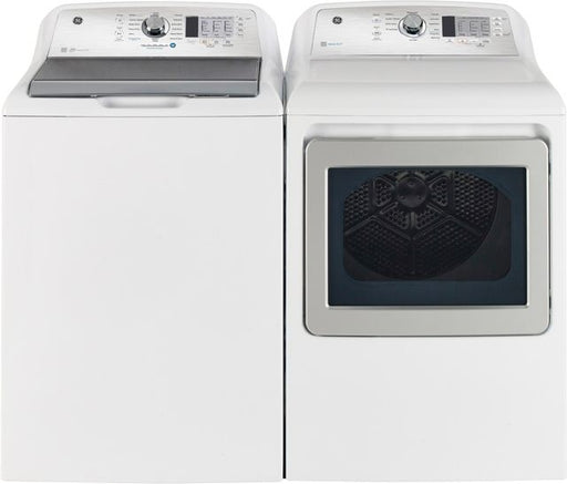 GE 5.3 cu ft Top Load Washer and 7.4 cu ft Electric Dryer  Pair - GTW680BMRWS  GTD65EBMRWS
