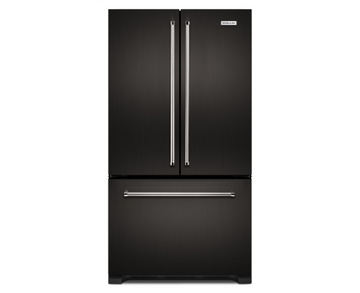 KitchenAid KRFC302EBS 22 cu. ft. 36-Inch Width Counter Depth French Door Refrigerator with Interior Dispense In Black Stainless Steel