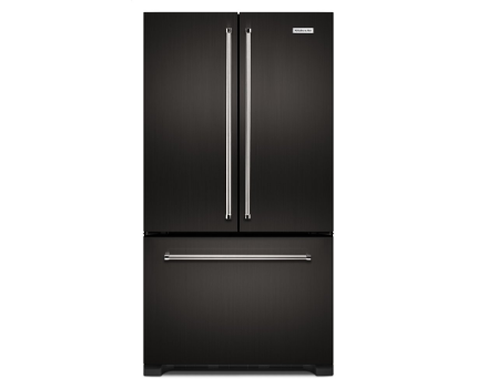 KitchenAid KRFC302EBS 22 cu. ft. 36-Inch Width Counter Depth French Door Refrigerator with Interior Dispense In Black Stainless Steel