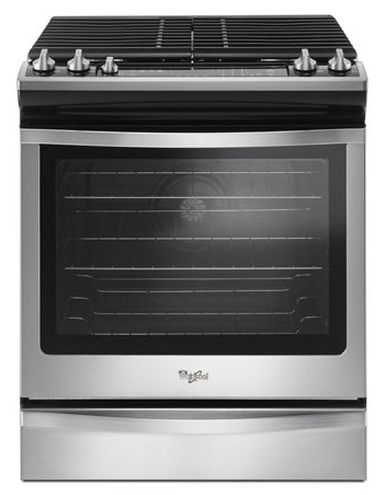 Whirlpool WEG745H0FS 5.8 Cu. Ft. Slide-In Gas Range with EZ-2-Lift™ Hinged Grates - Stainless Steel