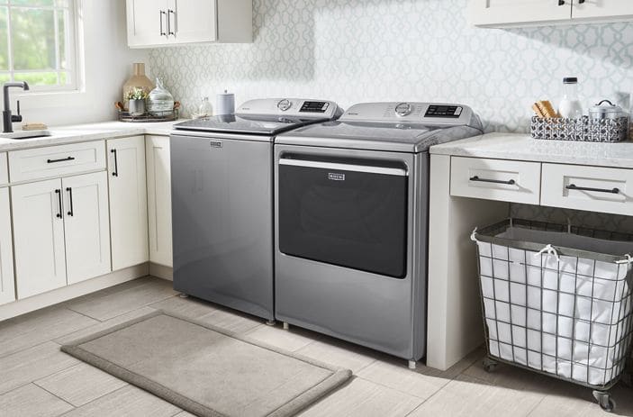 Maytag MGD6230HC 7.4 Cu. Ft. Smart Capable Top Load Gas Dryer With Extra Power Button In Metallic Slate