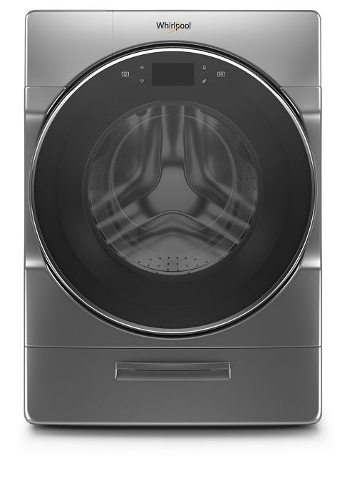 Whirlpool 5.8 cu.ft Front Load Washer with 7.4 cu.ft Front Load Electric Dryer Laundry Pair in Metallic Slate