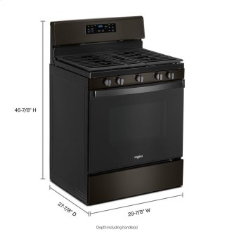 Whirlpool WFG535S0JV 5.0 cu. ft. Gas Range with Self-Cleaning Convection Oven in Black Stainless Steel
