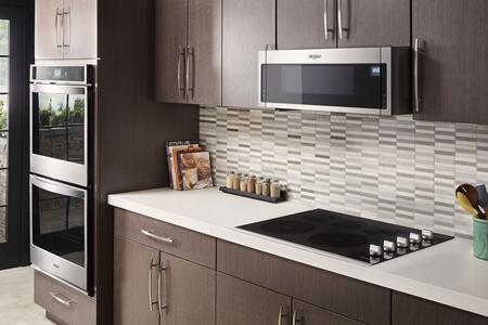 Whirlpool WCE77US0HS 30-inch Electric Ceramic Glass Cooktop with Two Dual Radiant Elements in Stainless Steel