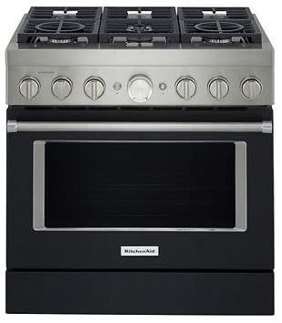 KitchenAid KFGC506JBK 36'' Smart Commercial-Style Gas Range with 6 Burners in Imperial Black