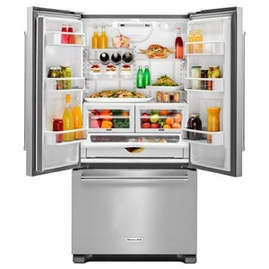 KitchenAid KRFC302ESS 22 cu.ft. 36-Inch Width Counter Depth French Door Refrigerator with Interior Dispense In Stainless Steel