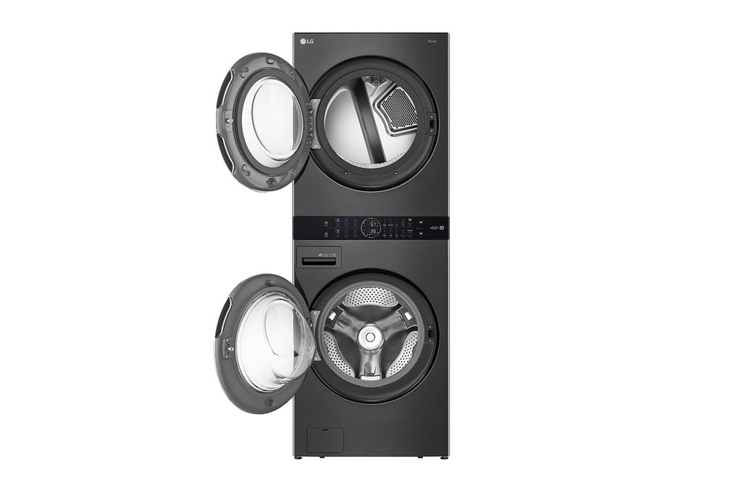 LG WKEX200HBA Single Unit Front Load LG WashTower with Centre Control™ 5.2 cu. ft. Washer and 7.4 cu. ft. Electric Dryer