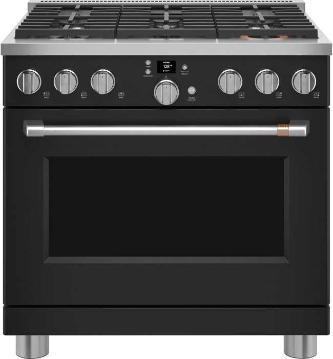 GE Cafe CGY366P3TD1 36" All Gas Professional Range with 6 Burners (Natural Gas) in Matte Black