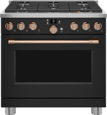 GE Cafe CGY366P3TD1 36" All Gas Professional Range with 6 Burners (Natural Gas) in Matte Black
