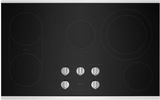 Maytag MEC8836HS 36-Inch Electric Cooktop With Rversible Grill And Griddle In Stainless Steel
