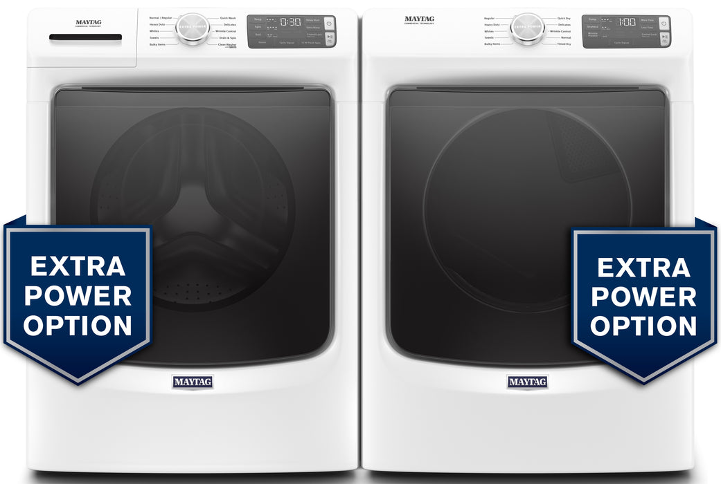 Maytag 5.2 cu.ft Front Load Washer with 7.3 cu.ft Electric Dryer Laundry Pair 5630 Series