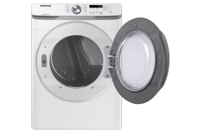 Samsung DVE45T6005W/AC 7.5 cu.ft. Electric Dryer with Shallow Depth in White