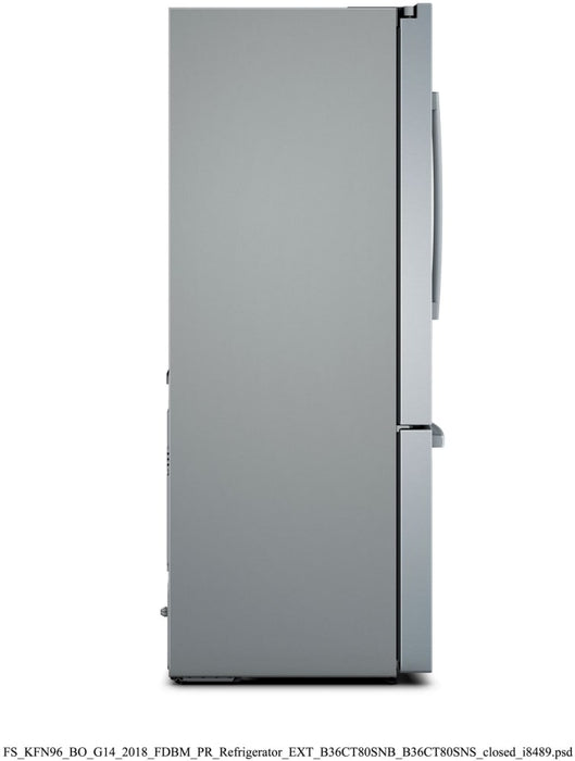 BOSCH B36CT80SNS 800 Series 36 Inch Smart Counter Depth French Door Refrigerator  In Stainless Steel