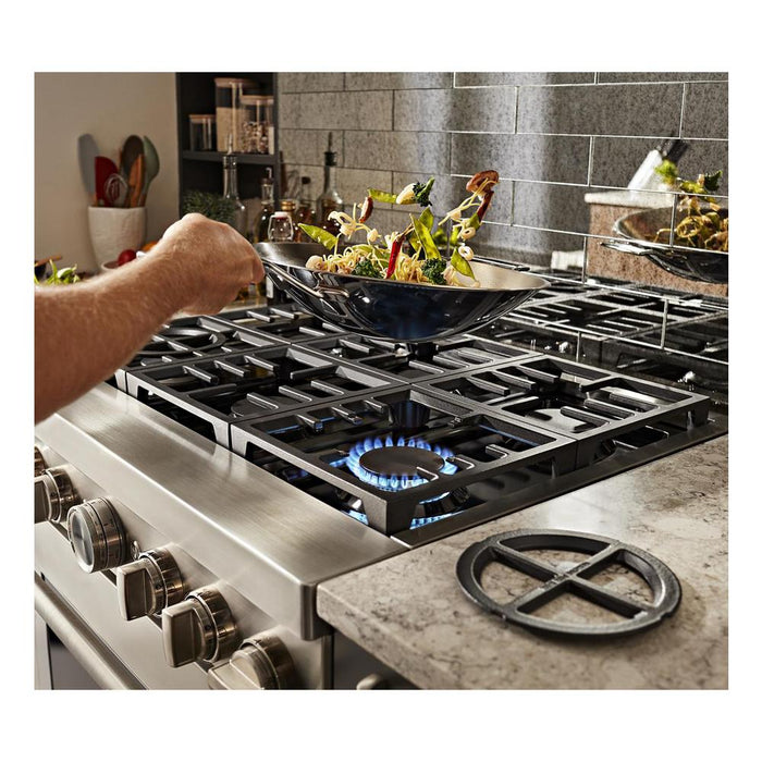 KitchenAid KFDC506JSS 36'' Smart Commercial-Style Dual Fuel Range with 6 Burners in Stainless Steel
