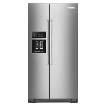 KitchenAid KRSC703HPS 22.6 Cu Ft. Counter-Depth Side-by-Side Refrigerator With Exterior Ice And Water And PrintShield Finish In Stainless Steel