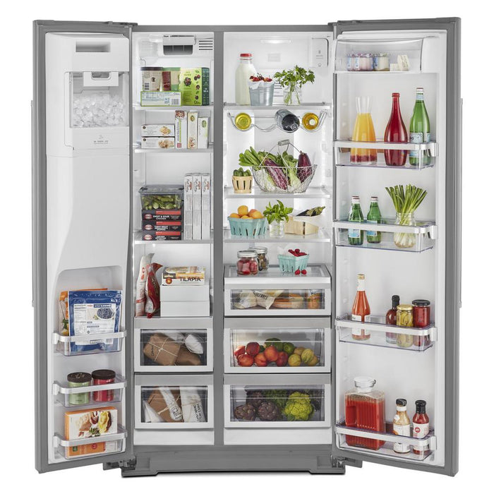 KitchenAid KRSC703HPS 22.6 Cu Ft. Counter-Depth Side-by-Side Refrigerator With Exterior Ice And Water And PrintShield Finish In Stainless Steel