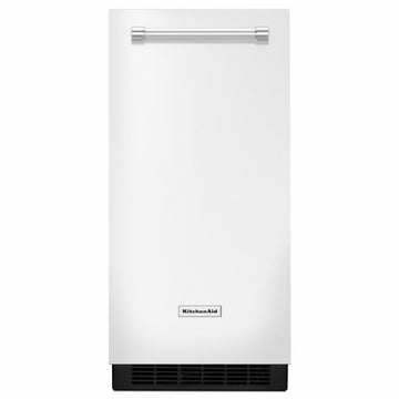 KitchenAid KUIX335HWH 15 Inch 50 lb Built-In Ice Maker In White