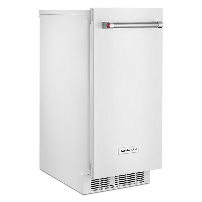 KitchenAid KUIX335HWH 15 Inch 50 lb Built-In Ice Maker In White